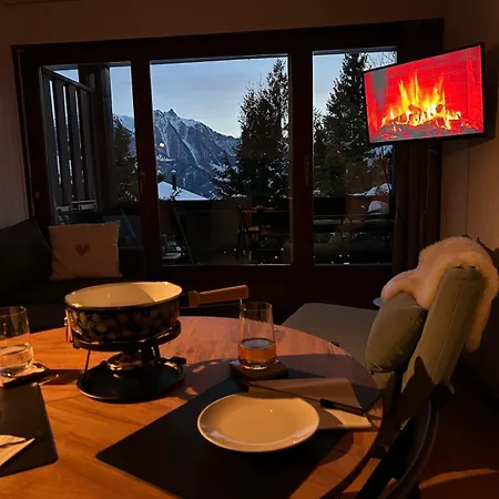 Daire - With Beautiful View And Parking Ovronnaz